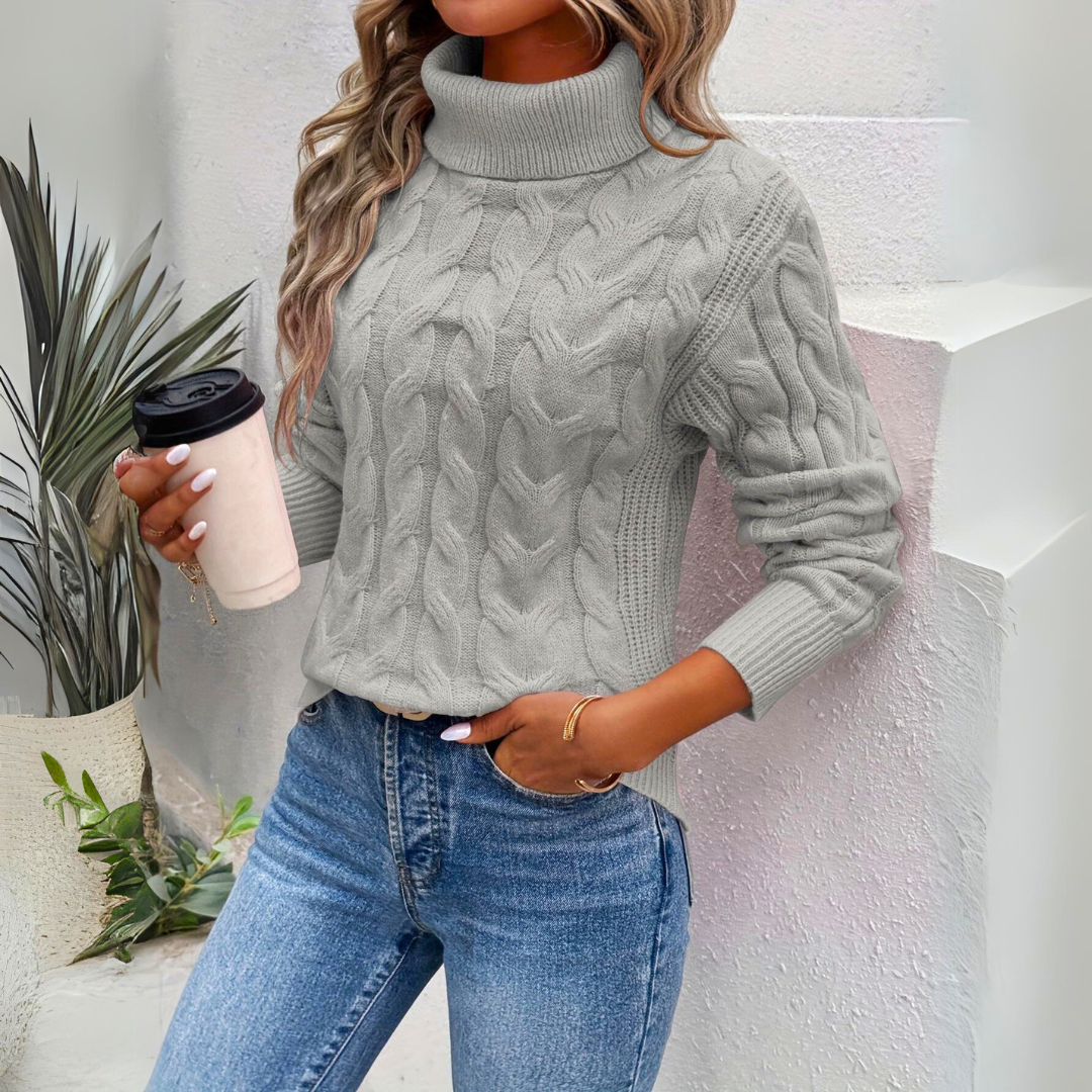 Giulia | Warmer Damen-Rollkragenpullover aus Strick