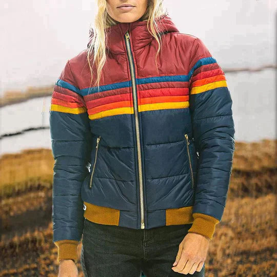 Steph | Retro Jacke mit Kapuze