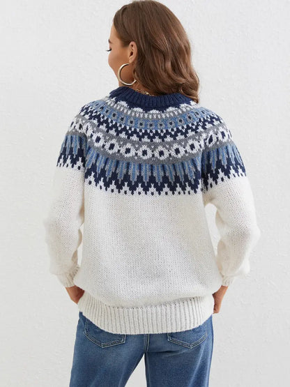 Sweater mit modischem Muster für Damen