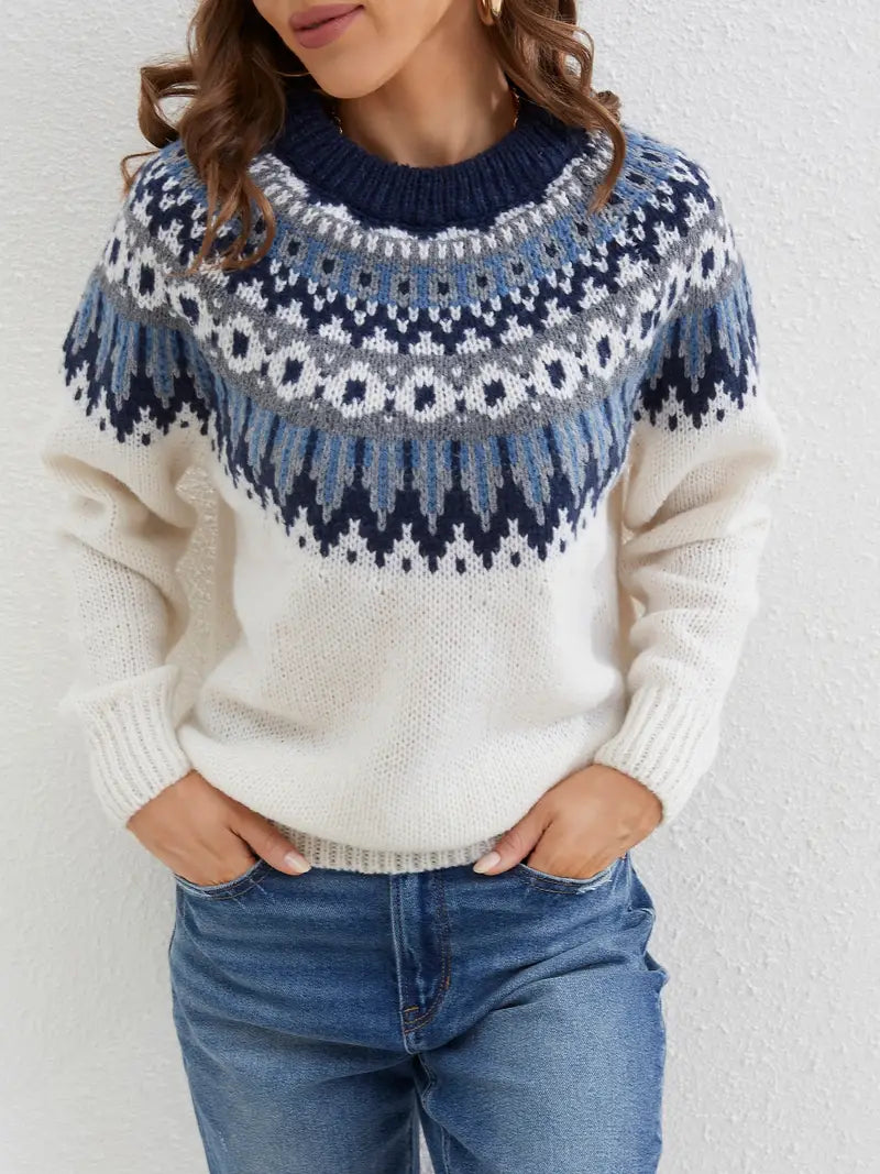 Sweater mit modischem Muster für Damen