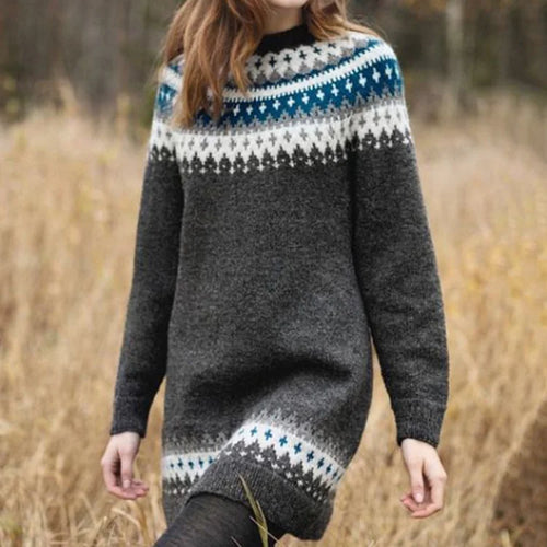 Strickpullover aus isländischem Textil