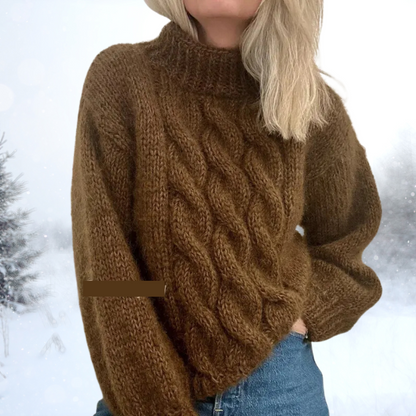 Eleonora® | Gemütlicher Jacquard-Pullover mit Stehkragen