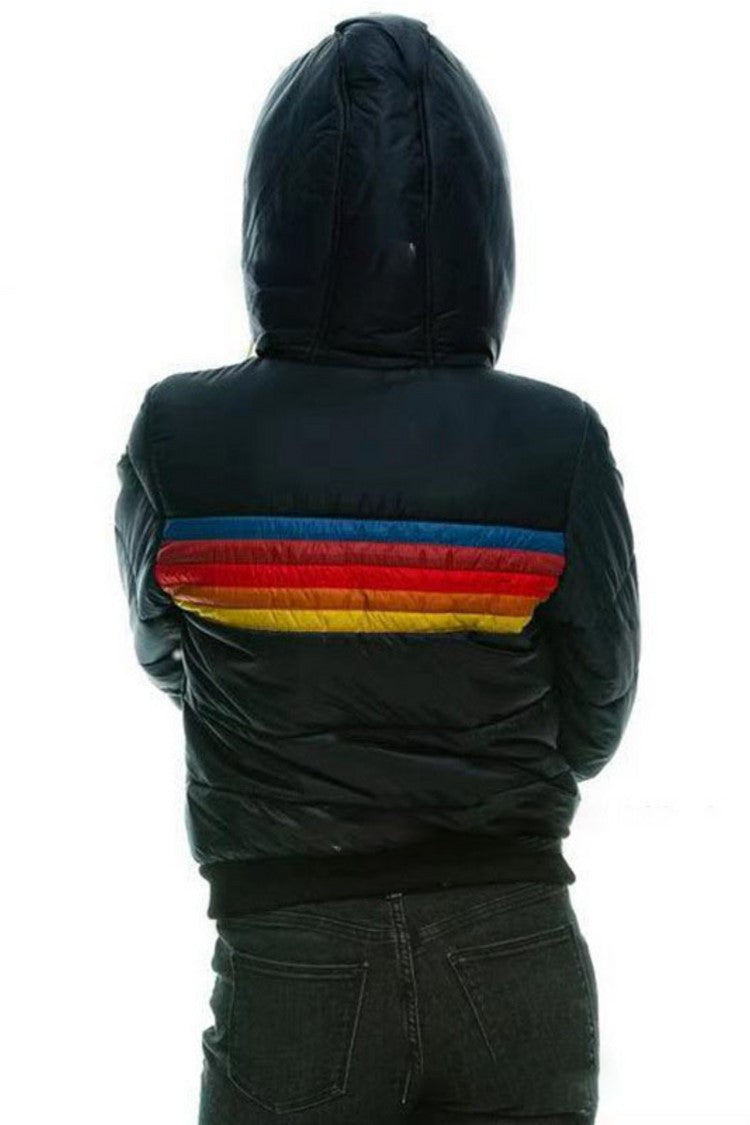 MARLENE - Retro-Jacke mit Kapuze aus Kunstfell für Damen