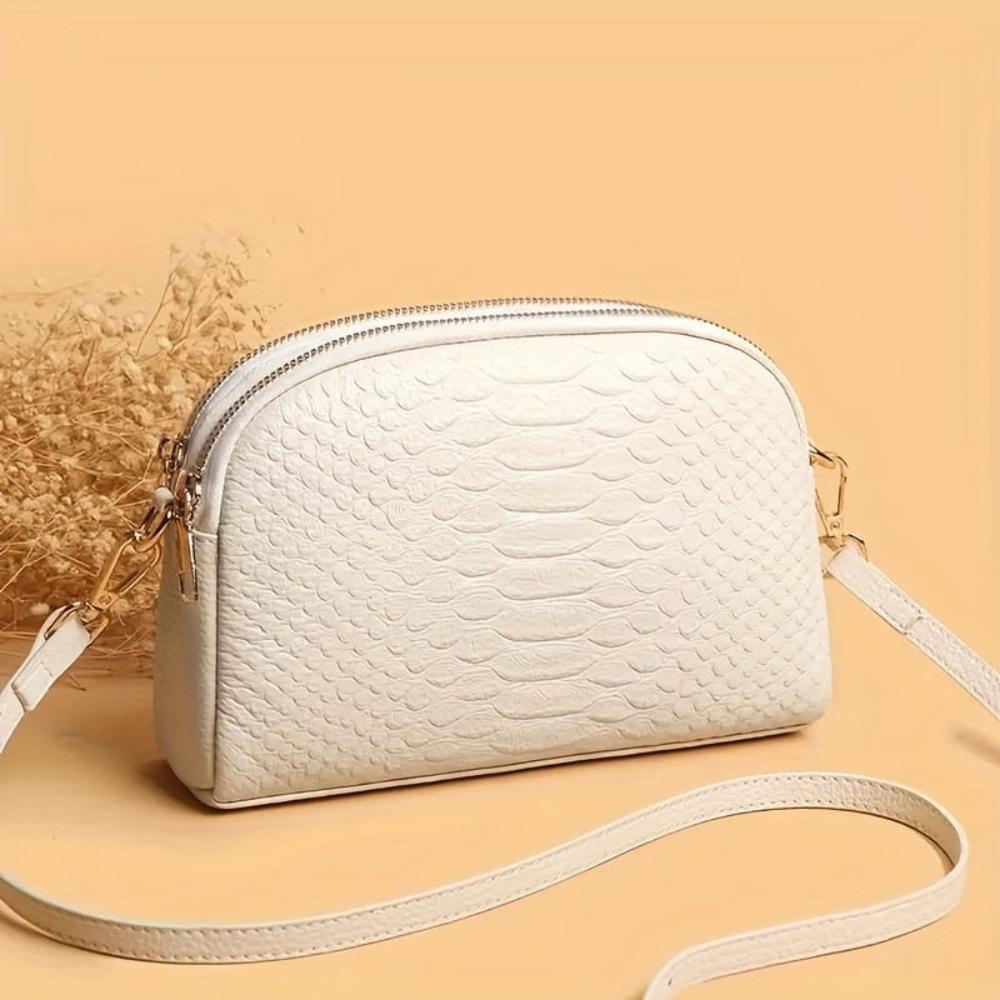 Isabella Mini-Crossbody-Tasche im Krokodil-Design