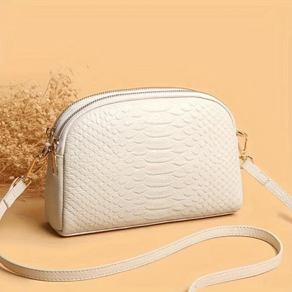 Isabella Mini-Crossbody-Tasche im Krokodil-Design