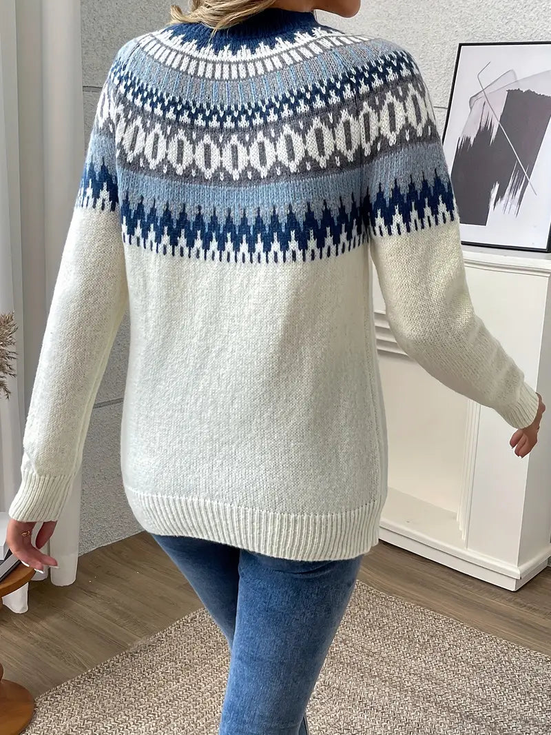 Klassischer Pullover mit isländischem Muster