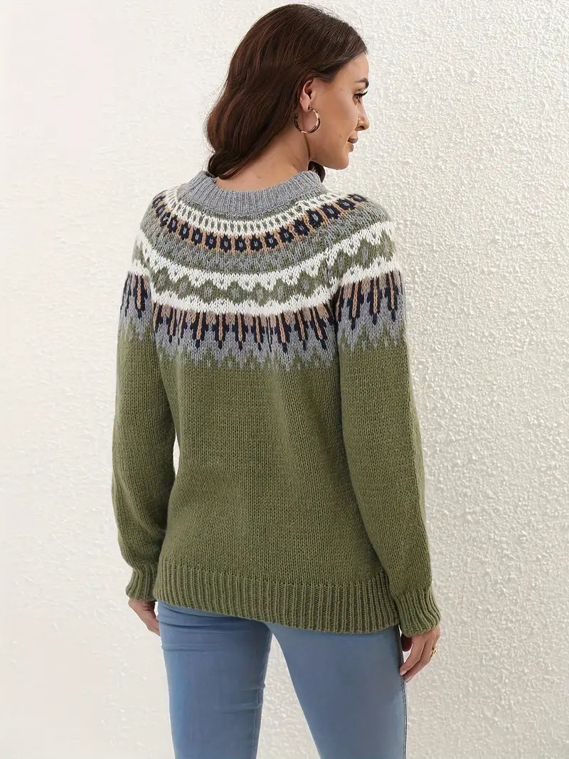 Sweater mit modischem Muster für Damen